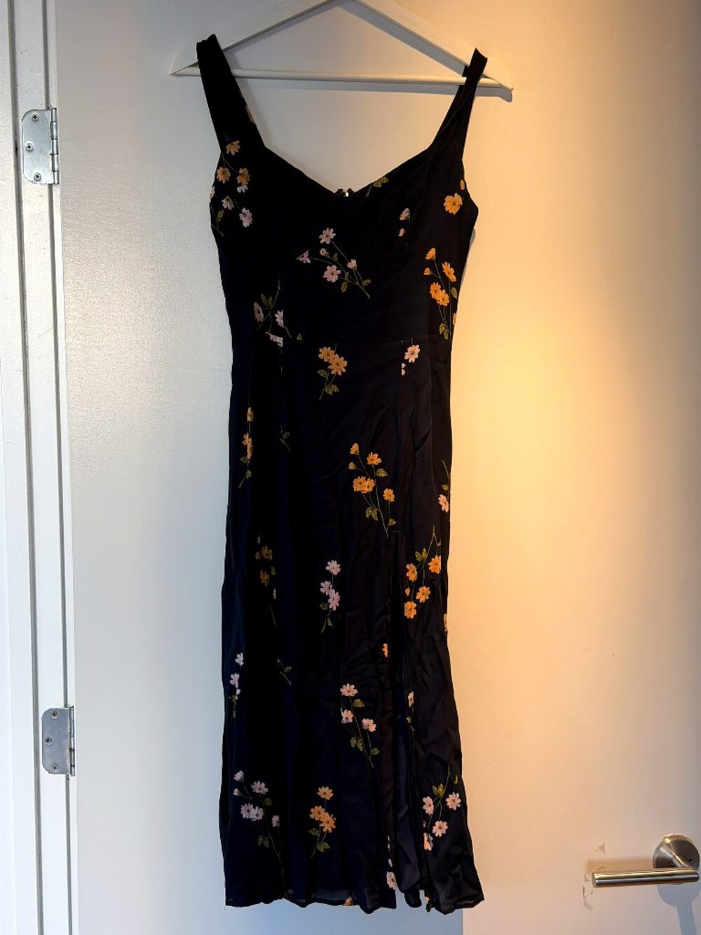 Reformation Dietrich Bias Cut Floral Midi Dress 8